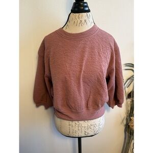 Lululemon Sweater Top Womens 6 Textured Crewneck Pullover Spiced Chai